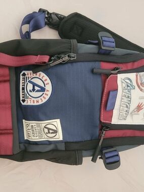 Avengers Blue and Maroon Sling Backpack
